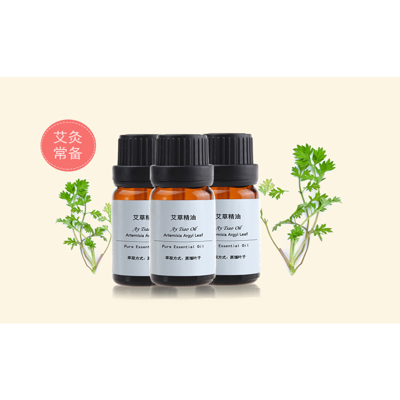 Чистое однокомпонентное эфирное масло полыни Zhenlian 10 мл для массажа тела, гуаша, моксотерапии, ароматерапии и ухода за кожей