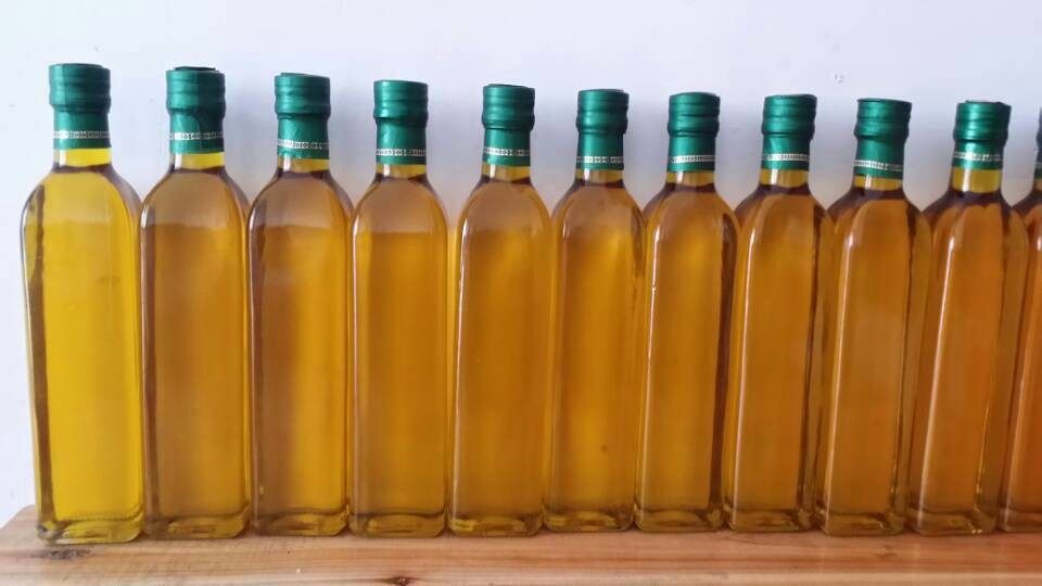 Хит продаж 250 мл 500 мл 750 мл прозрачные квадратные бутылки для оливкового масла, бутылки для масла камелии, стеклянные бутылки для кунжутного масла