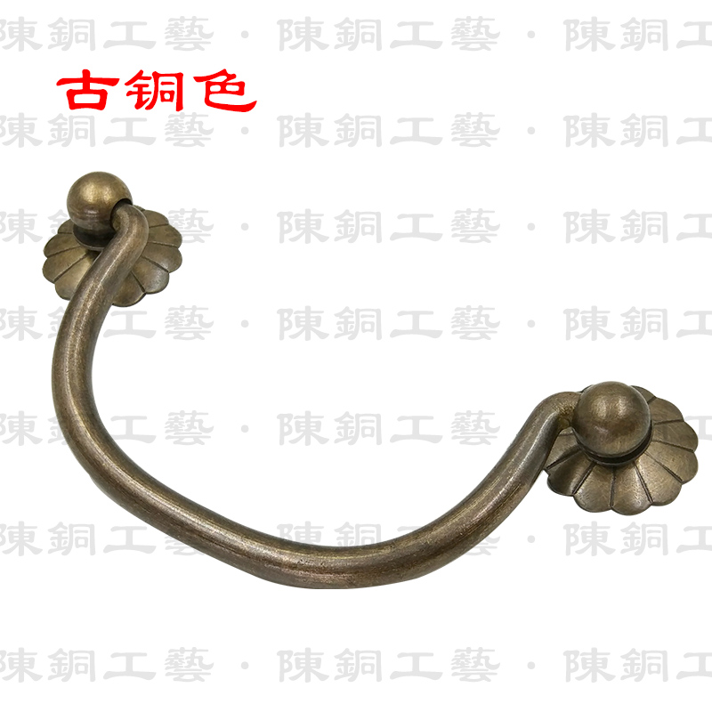 Медные ручки для дверей шкафов из чистой латуни, ручки для ящиков, китайский антикварный стиль, фурнитура из камфорного дерева