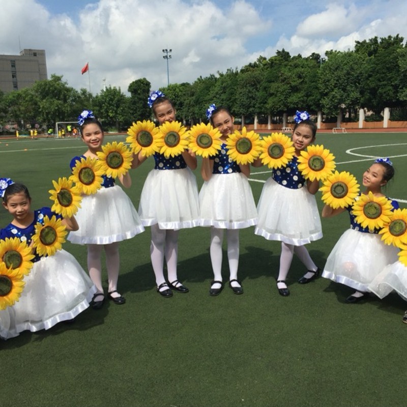 Танцевальный реквизит подсолнечник искусственные цветы ручные цветы для спортивных парадов и открытия детского сада