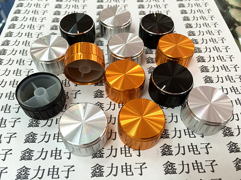 Ручка из алюминиевого сплава черного, серебристого и золотого цвета регулятор громкости потенциометра 30*17