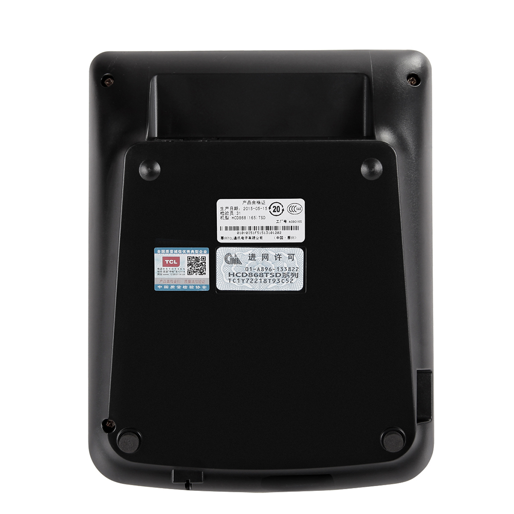 Телефон TCL 202 с определителем номера, стационарный, без батареек, интерфейс для трубки, громкая связь, повтор вызова, поворот экрана