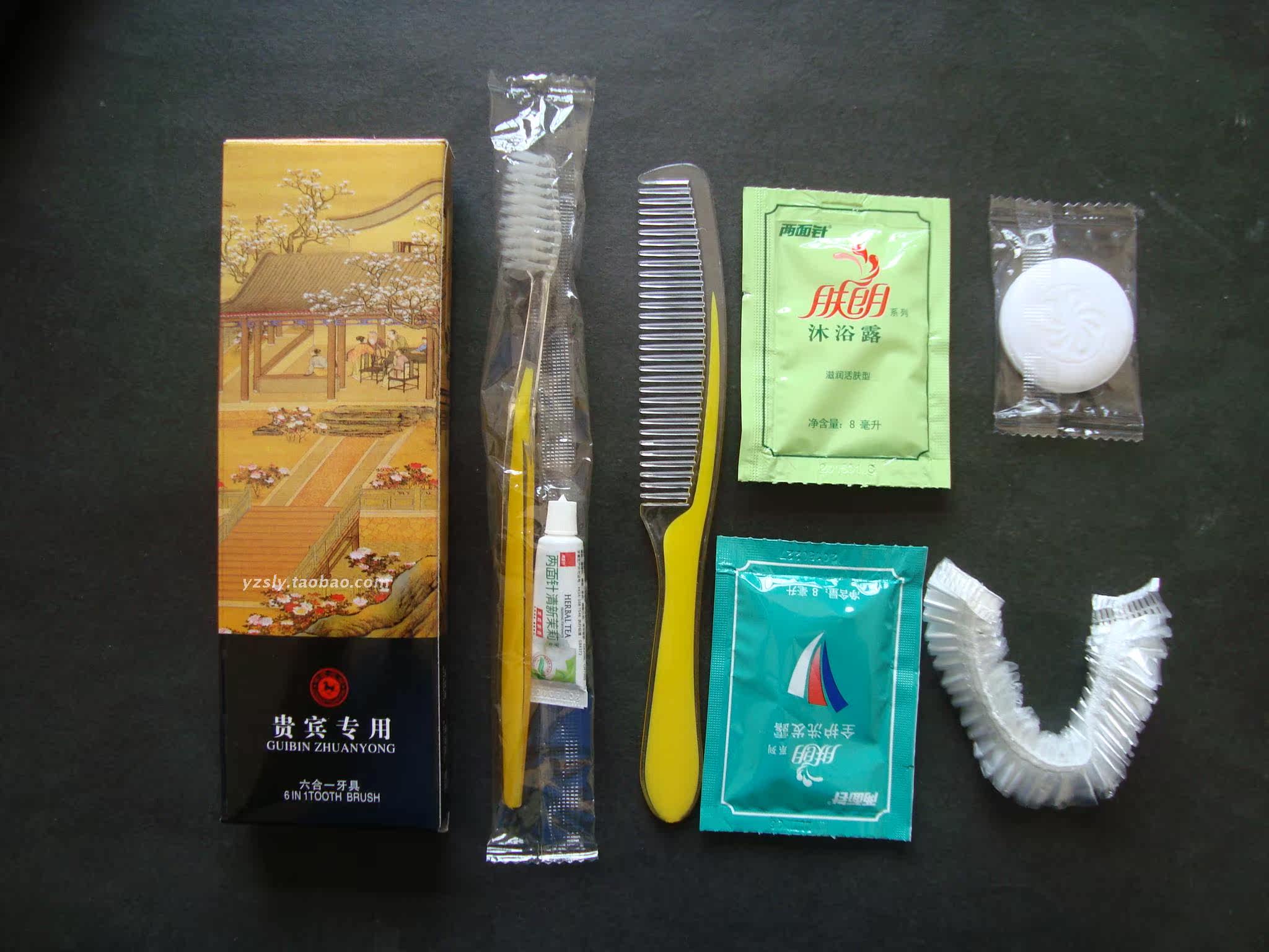 Hotel Six-in-One Dental Kit Disposable Toothbrush and Toothpaste Set for Guest Rooms