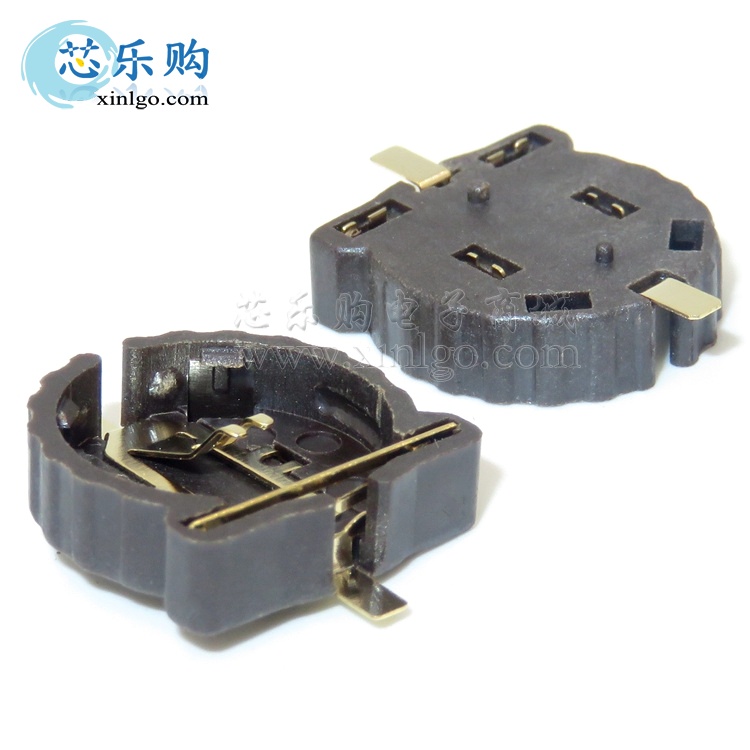 Держатель батарейки BS-1220-2 CR1220 SMD с золотым покрытием выводов, стойкий к высоким температурам до 280°C