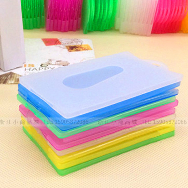 Матовый прозрачный держатель для IC автобусной карты из жесткого пластика с отверстием для документов, рабочих и банковских карт