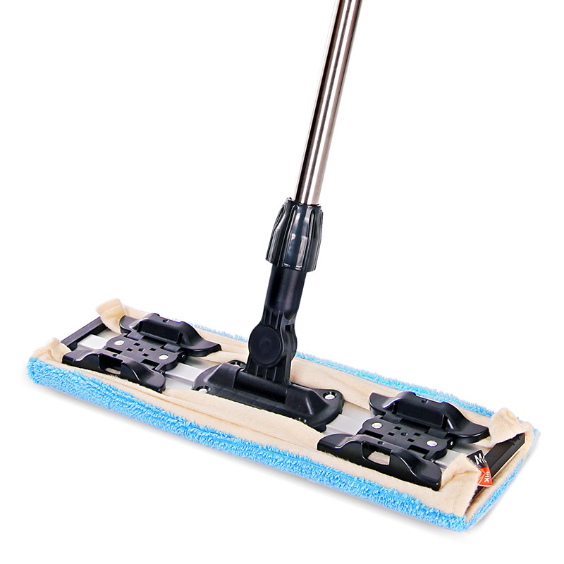Швабра Meiliya плоская бытовая с креплением для полотенца для плитки и деревянных полов, без ручного отжима, для сухой и влажной уборки