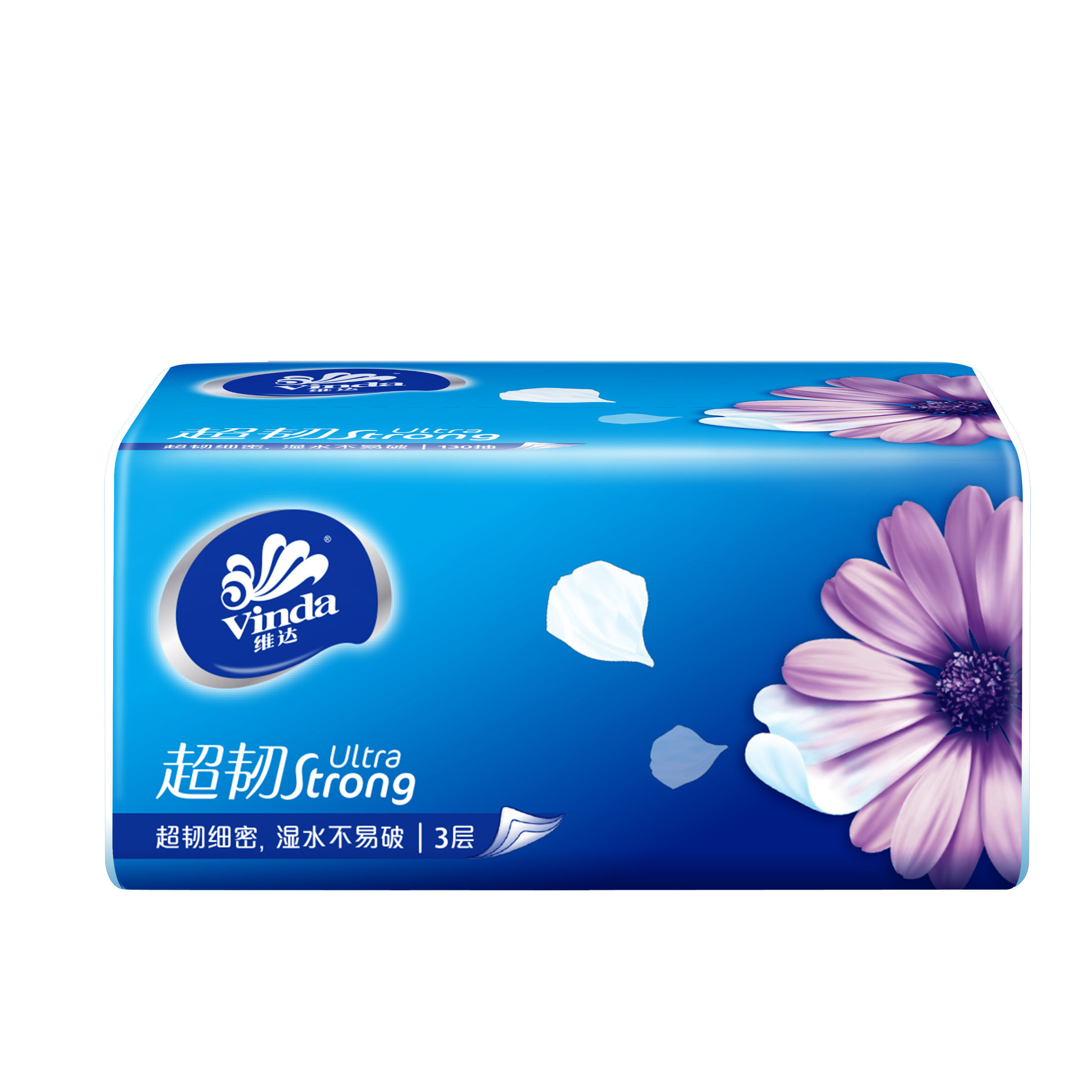 Бумажные салфетки Vinda, суперпрочные, 3 слоя, 120 листов, для лица и салфеток V2223, 16 упаковок * 4, новая упаковка