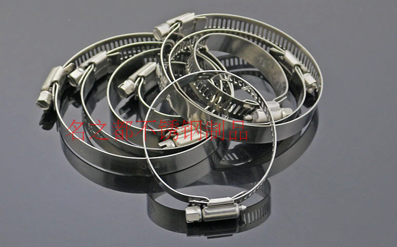 Хомуты из нержавеющей стали / Зажимы / Обжимные хомуты / 84-108 / 91-114 / 105-127 / 118-140 / 130-152