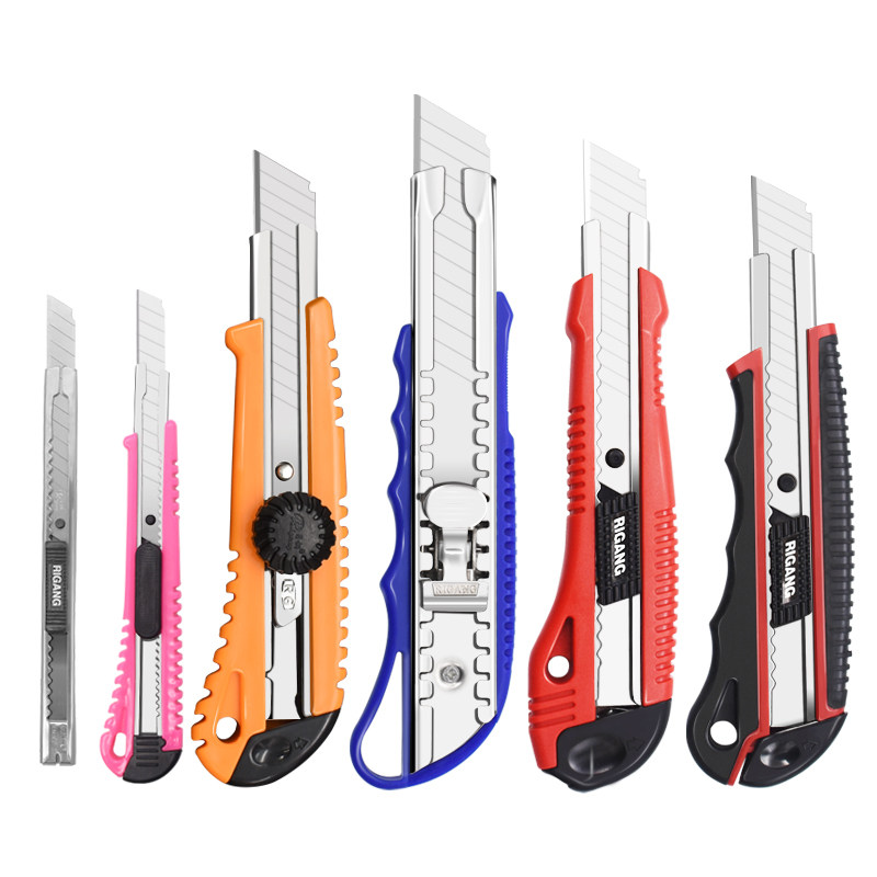 Multifunctional Stainless Steel Utility Knife 9mm Small Size All-Metal Tool Knife 25mm Large Thickened Heavy-Duty Paper Cutter