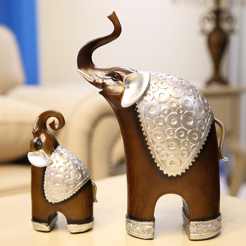 Домашний декор Фигурка слона для гостиной, кабинета, нового дома, винного шкафа, ТВ-тумбы, книжной полки, набор для привлечения богатства