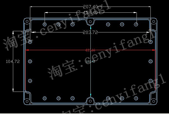 Пластиковый водонепроницаемый корпус Коробка соединительная для питания систем безопасности Корпус для приборов F15: 230*150*85