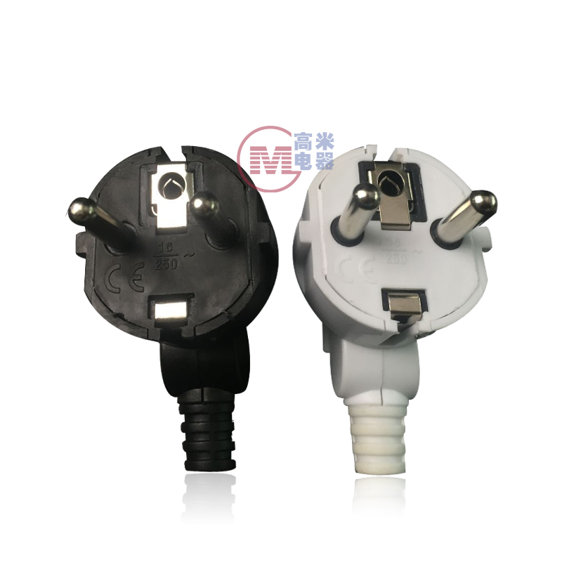 16A欧标法国德国标挪威可拆式组装2圆脚柱荷兰韩国俄罗斯接线插头