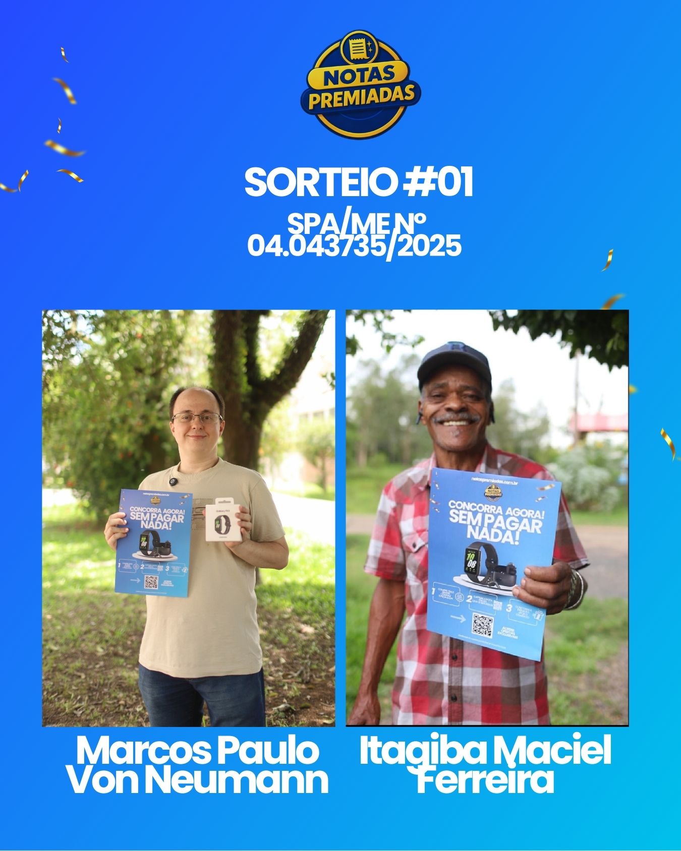 Ganhador(a) - Notas Premiadas #01