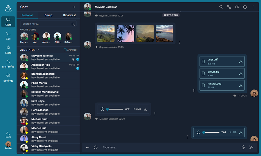 NexusChat - Real-Time Messaging React Template